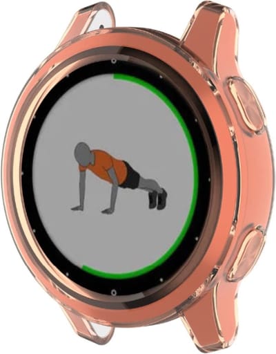 Strap-it TPU case protectie - oranje bescherm hoesje geschikt voor Garmin Vivoactive 4s - oranje beschermhoes voor Vivoactive 4s