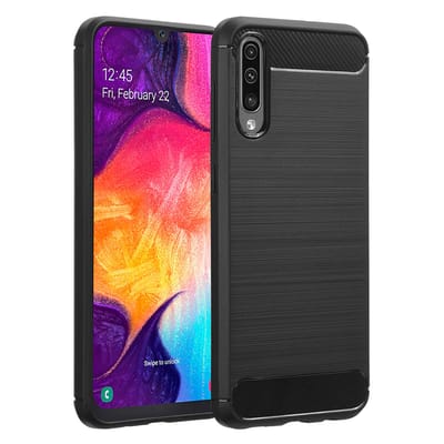 imoshion Hoesje - Geschikt voor Samsung Galaxy A30s / A50 - Brushed Backcover - Zwart