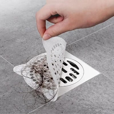 20 stuks Wegwerp Afvoerstuk Ontstopper Haarvanger Filter Badkamer Douche Ruimte Stickers Gootsteen Zeef val Crazy Afvoerrooster 20pcs wit
