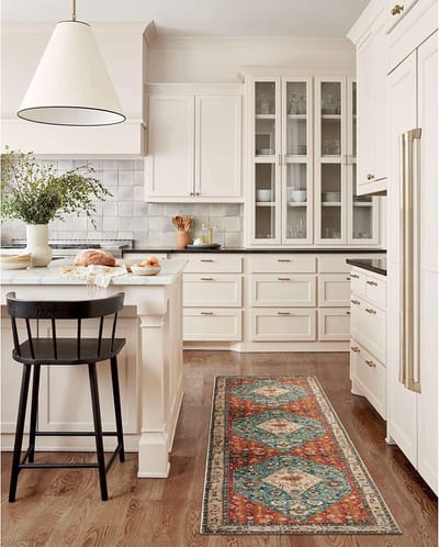 vloerkleed,Perzische gang Keuken Runner Tapijt Wasbare Badkamer Wasmat Faux Wol Antislip Vloertapijt voor Entryway Slaapkamer Woonkamer Eetkamer