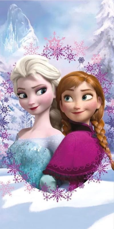 Disney Frozen Anna en elsa Strandlaken 70 x 140 cm
