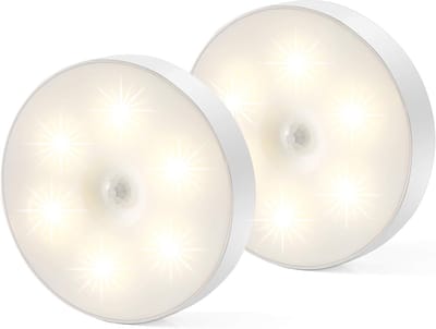 Ynkkvre - Draadloze Ledlamp - 2 Stuks - Draadloze ledlamp met Bewegingssensor - Magnetisch - Dag & Nacht Sensor - Usb Oplaadbaar - Kastverlichting - Wandlamp - Draadloze ledspot - Usb oplaadbaar - met Magneet - Lampen