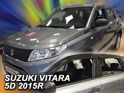 Suzuki Vitara (type 2) donkere zijwindschermen set 4-delig tbv 5-deurs model VANAF 2014 raamspoilers visors geleiders pasvorm Team Heko