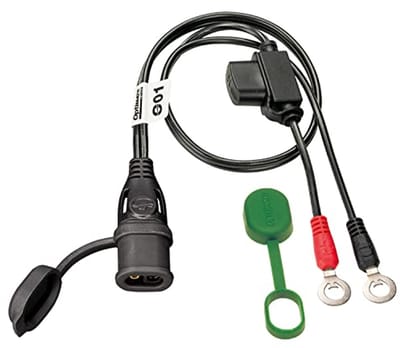 Weerbestendige accukabel voor powersport - 50 cm met snelkoppeling