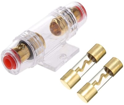 Allecto - Inline AGU Fuse Holder - Auto Stereo Accessoire - Inclusief 2x 50A Fuses - Duurzaam en Betrouwbaar - Veiligheid - Geschikt voor Auto's - ...
