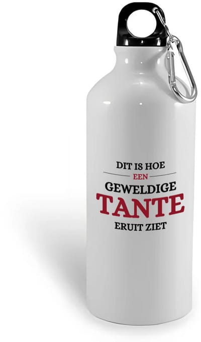 Hacebo® - geweldige tante waterfles - Tante - liefste tante - verjaardagscadeau - verjaardag - cadeau voor tante - kado - water fles - 400ML