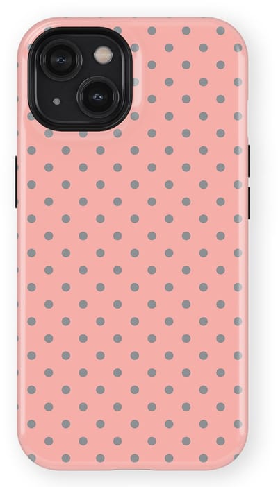 Polka Dots Hoesje geschikt voor iPhone 14 | Geschikt Voor Mag | Stippen Design Backcover geschikt voor iPhone 14 Soft Grey Dots