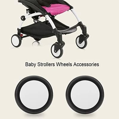 Vervangingswielen voor kinderwagen - Rubberen accessoires - Yoya/Vovo - Achterwielen - Universeel - Kinderwagen gereedschap