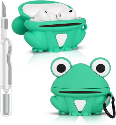 Siliconen Hoesje voor AirPods Pro 3 (2025) | Volledige Bescherming & 3D Cartoon Design | Inclusief Reinigingsset