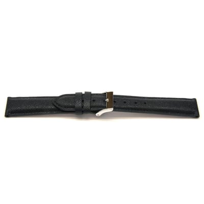Horlogeband F111 Saffiano Zwart 18x16 mm