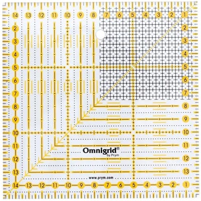 PRYM Universele liniaal 15 x 15 cm Omnigrid 611306 - Prym