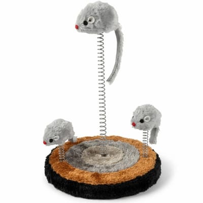 Lomera Kattenspeelgoed - Kattenspeeltjes - Kattenspeelset - Kattenspeelgoed Set - Speelset Kat - Kattenspeelgoed Muis - Kattenspeeltje Muis - Muisjes voor Katten - Springmuis Kat - Kattenspeelgoed Veer