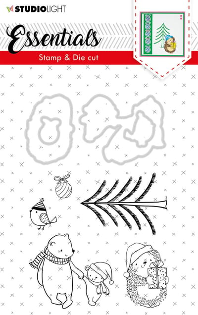Studio Light Stamp & Die Cut A6 Essentials Christmas nr 25 BASICSDC25