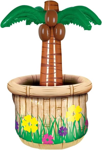 Opblaasbare Palmboom Koeler - Feest Koel Emmer - Tropisch Feest - Uniek Nieuwigheid Ontwerp - 46 x 71 cm - Veelkleurig