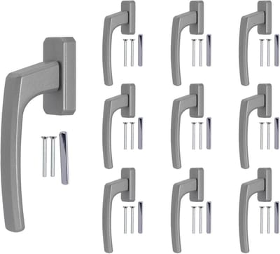 Raamgrepen Aluminium - Deurgrepen Balkon - Ramen Beveiligen - Ergonomisch Ontwerp - 36 mm Vierkant - Zilver