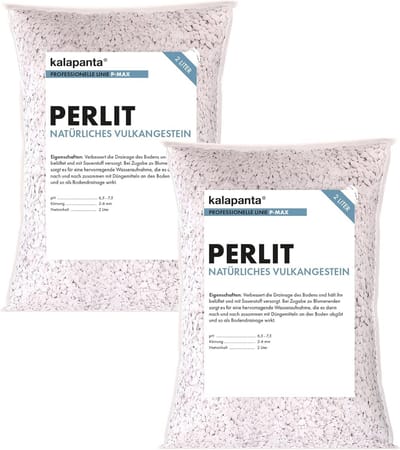 Perliet Vulkaansteen - Planten Grond - Stekken Beheren - Verbetert Drainage - 2 Liter - Wit