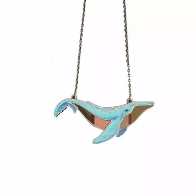 Sparkolia Walvis | Bultrug kinder ketting blauw goud | Sinterklaas Kerst Cadeau