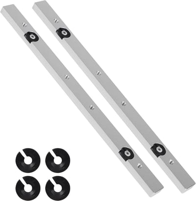 Aluminium Hoeklatten Set van 2, 300 mm T-Slot voor Precisie Houtbewerking, Zaag en Boormachine