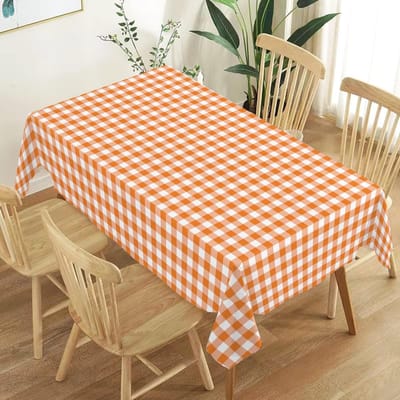 Herfst Thanksgiving Oranje Buffalo Check Waterdicht Tafelkleed Tafeldecoratie Herbruikbaar Keuken Eettafelkleed Feestdecoratie 90x140cm beige