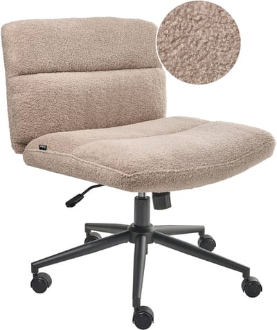 CATLIN - Bureaustoel - Beige - Bouclé