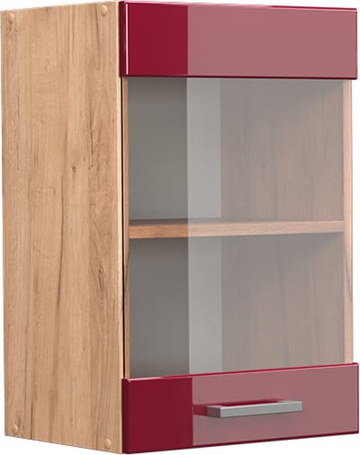 Vicco R-Line Glazen keukenkast – 40 cm Rode hoogglans