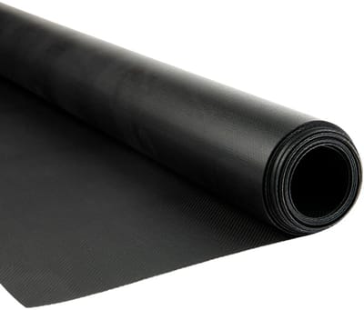 Afdekzeilwinkel - Pvc zeildoek - 650gr Zwart Canvasnerf - per meter of rol
