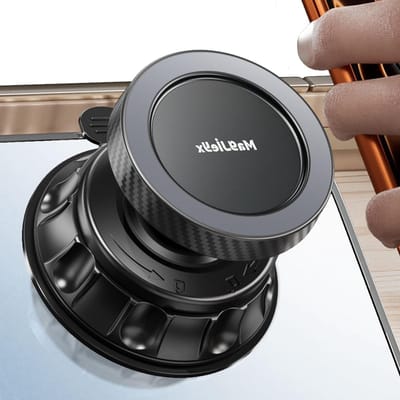 Magnetische telefoonhouder met sterke N55 magneet en 360° rotatie voor auto, keuken en fitness, geschikt voor iPhone en MagSafe accessoires