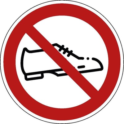 Schoenen uit sticker 300 mm