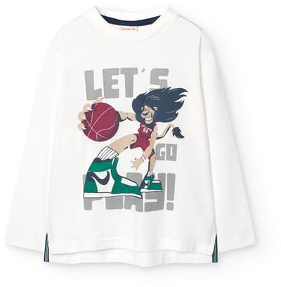 Boboli Knit T-shirt Met Lange Mouwen Wit 4 Years Jongens