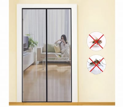 BIXc®- magnetisch Vliegengordijn voor deur, sterkere magneten, Insectendoor 80x210cm, voor kellerdeur, terrasdeur, woonkamer, zonder boren, eenvoudige montage.