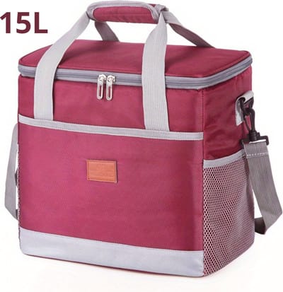 Nivard Koelbox - Koeltas - Frigobox - Autokoelbox - Lichtgewicht - Coolbox - Wielen - Draagbaar - Rood 15 Liter