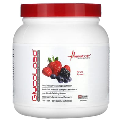 Metabolic Nutrition, GlycoRod, Punch aux fruits, 600g