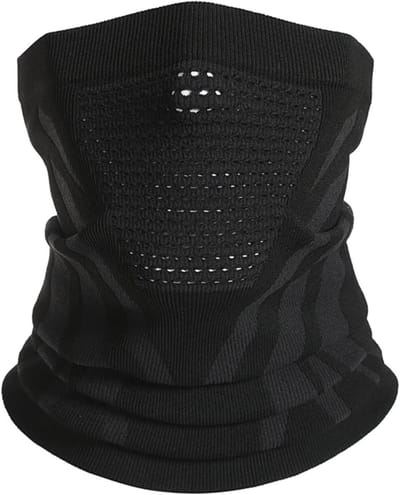 Beschermend Masker - Nekwarmer Sjaal - Buitenactiviteiten Winter - Ademend Ontwerp - One Size - Zwart Grijs