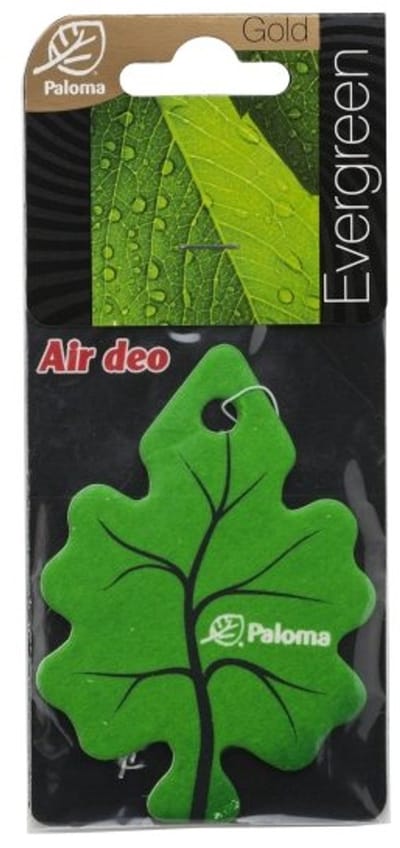 Auto Luchtverfrisser Paloma Gold Evergreen – Geurhanger – Werkt tot 2 Weken – Frisse Dennengeur voor Auto Interieur 1 Stuks [P10162]