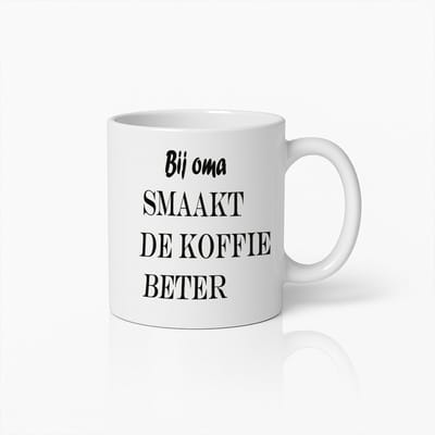 Mok Voor Oma – Waar De Koffie Beter Smaakt