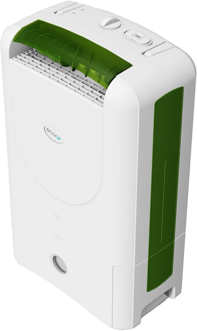 EcoAir Simple 7,5L (Green) - Adsorptiedroger - Ontvochtigt tot 7.5L per dag – Voor ruimtes tot 60 m² - Zeer stil - Incl. wasdroogfunctie