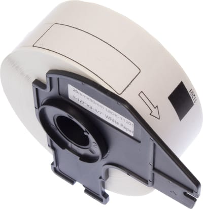 Kangaro etiketten op rol - compatible Brother DK-11201 - zwart/wit - 29x90mm - 1 rol a 400 etiketten