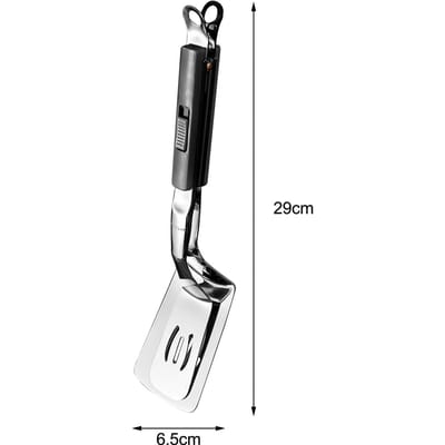 Spatule Pince en Acier Inoxydable Spatule à Poisson Perforée Spatule Double Pince de Grill pour Bifteck Burgers Poisson Cuisson Filets grise