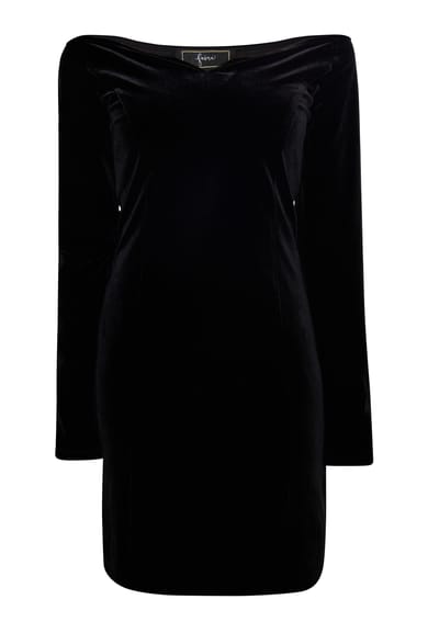 Faina Mini-jurk met lange mouwen Dames zwart