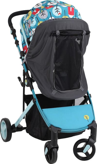 SnelShoppen - Verduisterend Zonnescherm voor Buggy & Kinderwagen met UV-Bescherming, Dubbele Deuropening, Universele Pasvorm - Ideaal voor Buiten, Cam