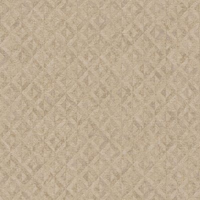 Grafisch behang Profhome 395051-GU vliesbehang gestructureerd met geometrische vormen en metalen accenten beige goud 5,33 m2