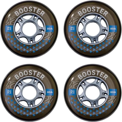 Unisex Booster rolschaatsen voor volwassenen - 72 MM 80A 4 wielen verpakking zwart