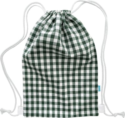 BINK Bedding Gymtas / Zwemtas BB donkergroen 1 cm ruit 40 x 28 cm - kleuter - peuter