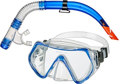 BECO snorkelset Bibione - voor kinderen/volwassenen 12+ - blauw