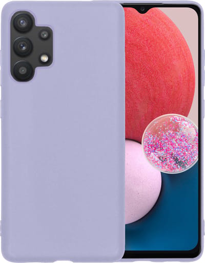 Hoesje - Geschikt voor Samsung Galaxy A13 4G - Sterk & Shockproof - Siliconen Case - Hoes Cover - Telefoonhoes - Lila