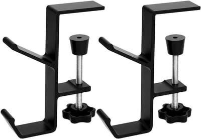 Dubbele haak voor hoofdtelefoon, bureau organizer voor hoofdtelefoons, handige opbergoplossing voor kabels en accessoires