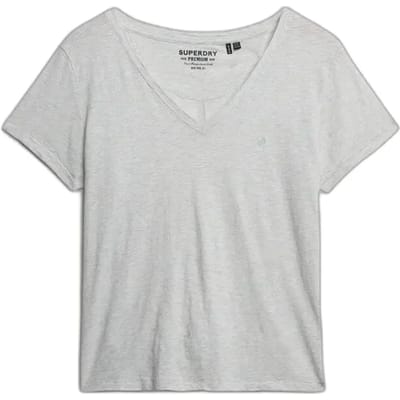 Superdry - Studios Slub T-shirt met Borduursel - Dames - T-shirts