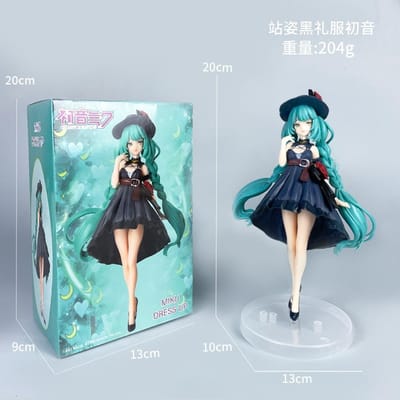 20CM Anime Hatsune Miku Actiefiguren Trio Probeer iT Figuur Buitenjurk Kawaii Anime Beeldjes Model Speelgoed Cadeau Bureau Decoratie With box blue
