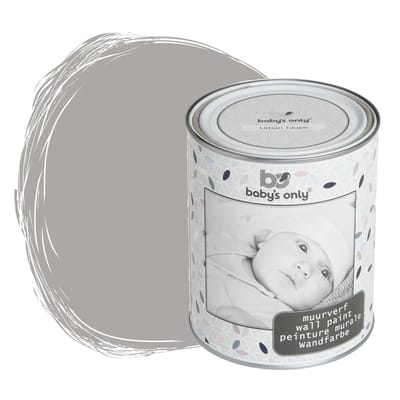 Baby's Only Muurverf mat voor binnen - Babykamer & kinderkamer - Urban Taupe - 1 liter - Op waterbasis - 8-10m² schilderen - Makkelijk afneembaar