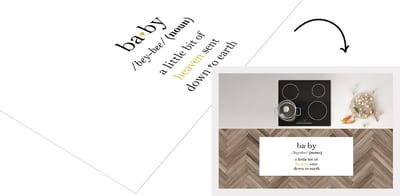 Keukenloper - Loper keuken - Baby - Woordenboek - Spreuken - Quotes - Goud - 120x50 cm - Keukenloper vinyl